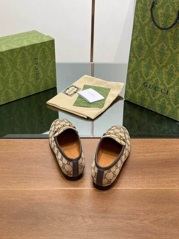 GG JORDAAN LOAFER LIGHT BROWN WOVEN FABRIC