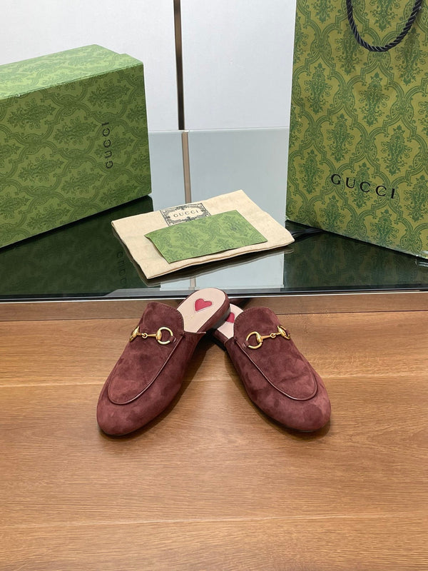 HORSEBIT MULE IN UMBER BROWN SUEDE