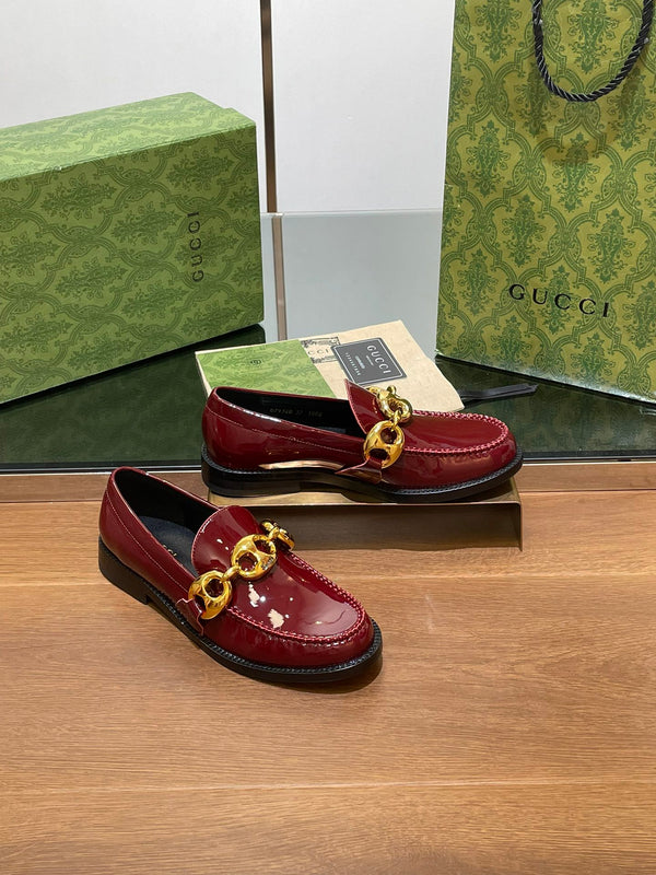 GG Marina Loafer Dark Red Patent Calfskin