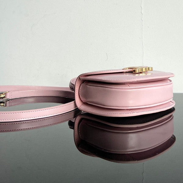 Borsa a mano TRIOMPHE 15 in pelle di vitello rosa pastello