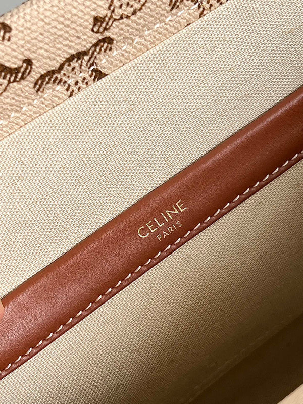 SMALL CABAS THAIS 25.5 BEIGE CANVAS TRIOMPHE CALFSKIN