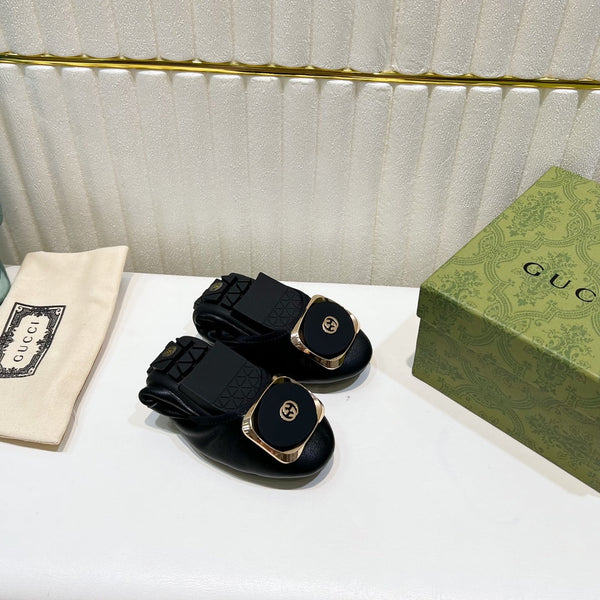 GG BALLET SUPER SLIM BLACK LAMBSKIN