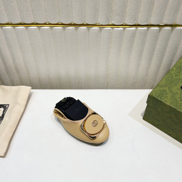 GG BALLET SUPER SLIM BEIGE LAMBSKIN