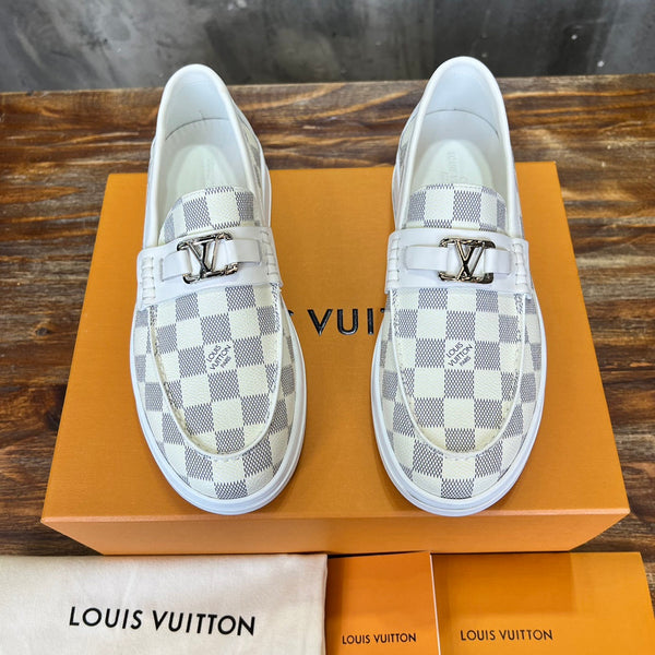 LV LOAFER BEIGE CREAM DAMIER CALFSKIN