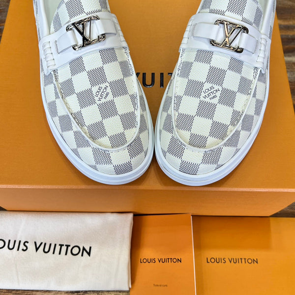 LV LOAFER BEIGE CREAM DAMIER CALFSKIN
