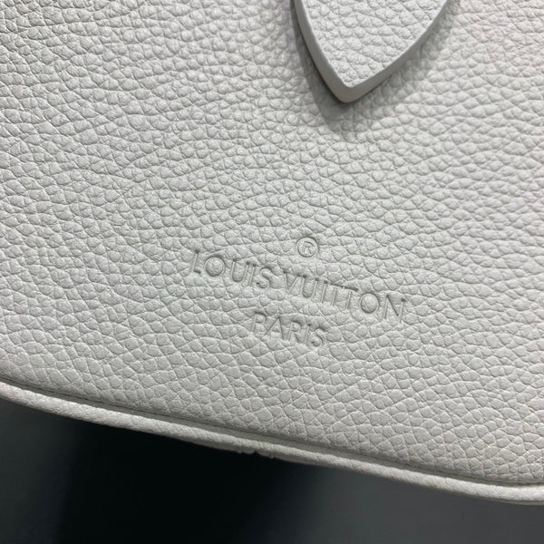 LV Speedy Bandouliere 20 Brume Gray Monogram Empreinte Leather 205495