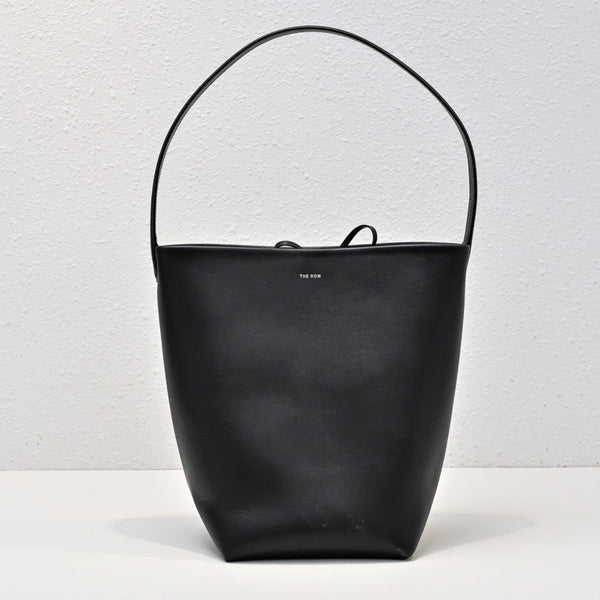 The Row N/S Park Tote 30cm Black Leather