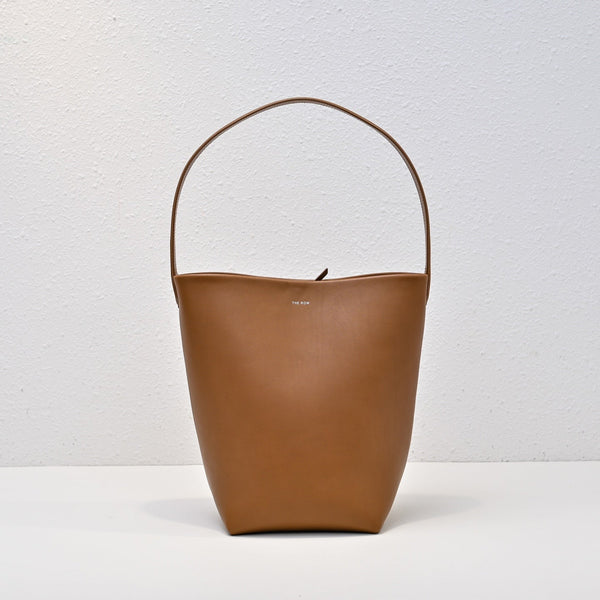 The Row N/S Park Tote 30cm Brown Leather
