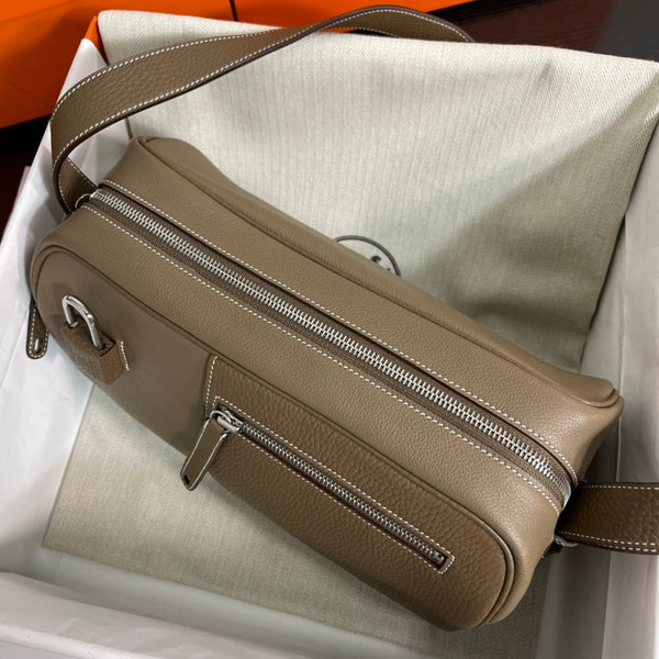 BOSTON NOUVEAU ON BOBY 29 SHOULDER BAG IN COFFEE BROWN CALFSKIN