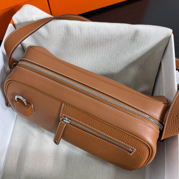 BOSTON NOUVEAU ON BOBY 29 SHOULDER BAG IN BRONZE BROWN CALFSKIN