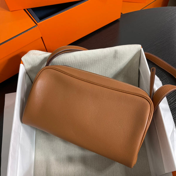 BOSTON NOUVEAU ON BOBY 29 SHOULDER BAG IN BRONZE BROWN CALFSKIN