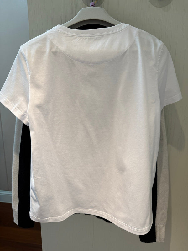Hm 25 Short-sleeved Round neck T-shirt White Cotton