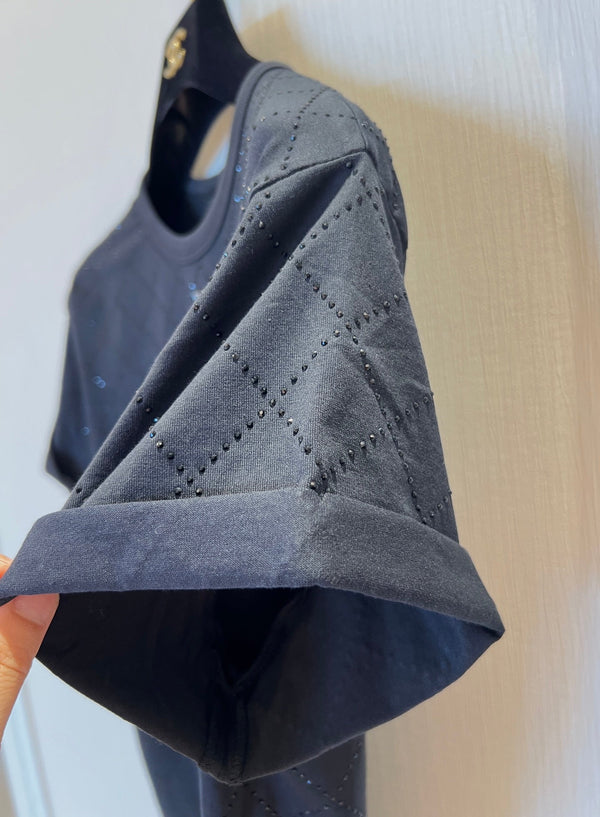 CC 2025 Open-back T-shirt Black Cotton