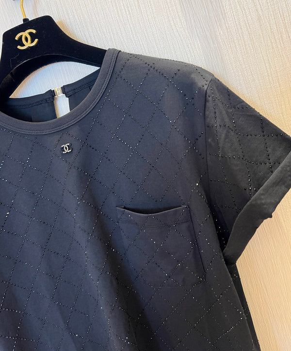 CC 2025 Open-back T-shirt Black Cotton