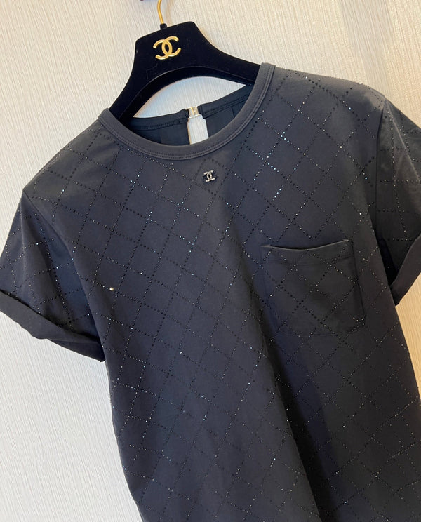 CC 2025 Open-back T-shirt Black Cotton