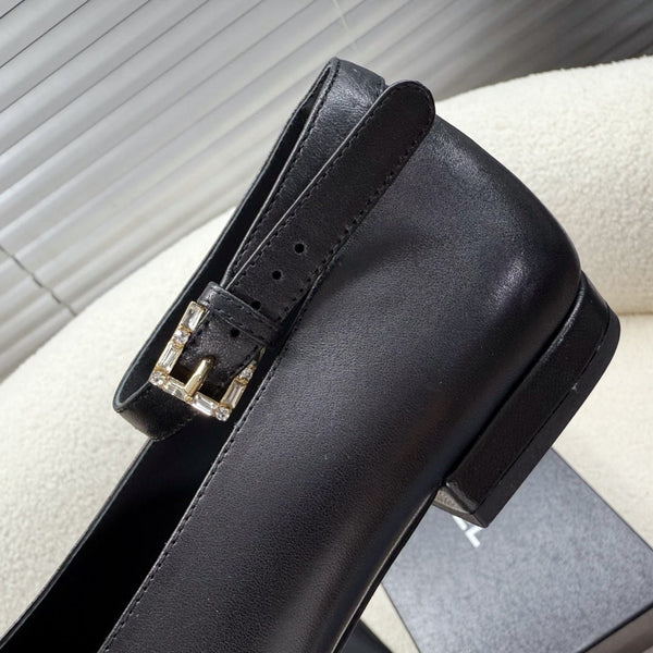 MARY JANE SHOES IN BLACK LAMBSKIN