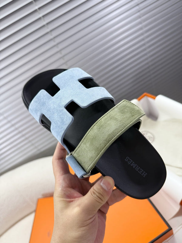 HM Chypre Sandal Demin Blue mix Pear green Suede 205488