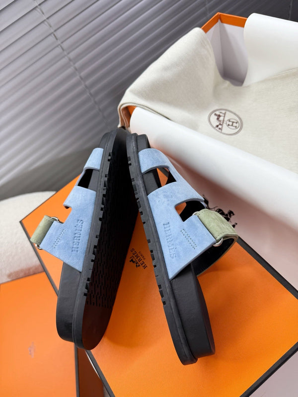 HM Chypre Sandal Demin Blue mix Pear green Suede 205488