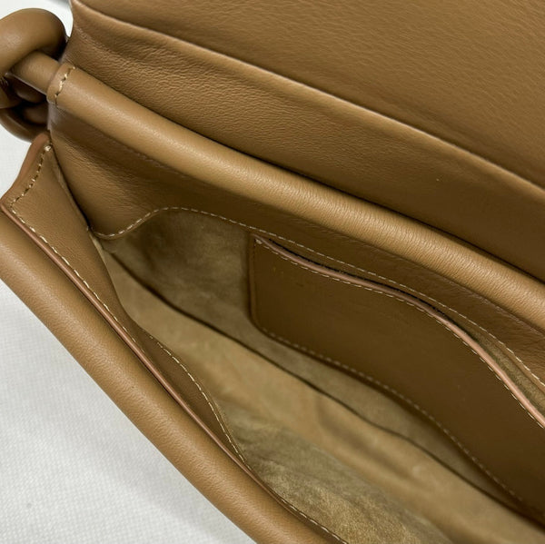 Loew Paseo Shoulder Bag 25cm Light Brown Cowhide