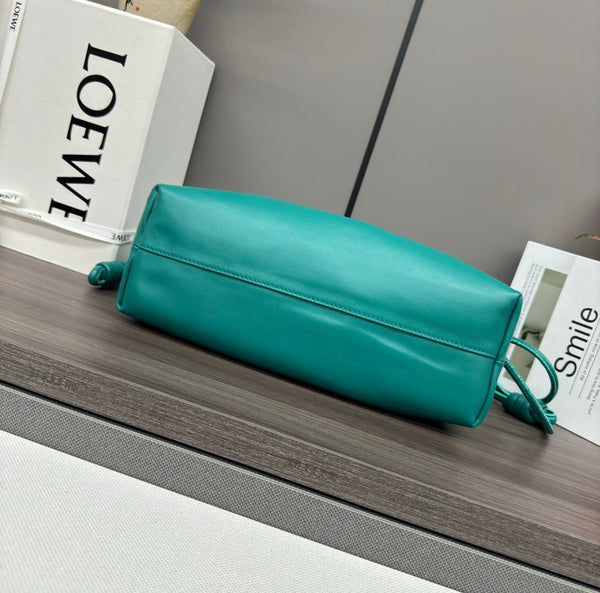 Loewe Flamenco Purse 30 Turquoise Blue Lambskin Ghw