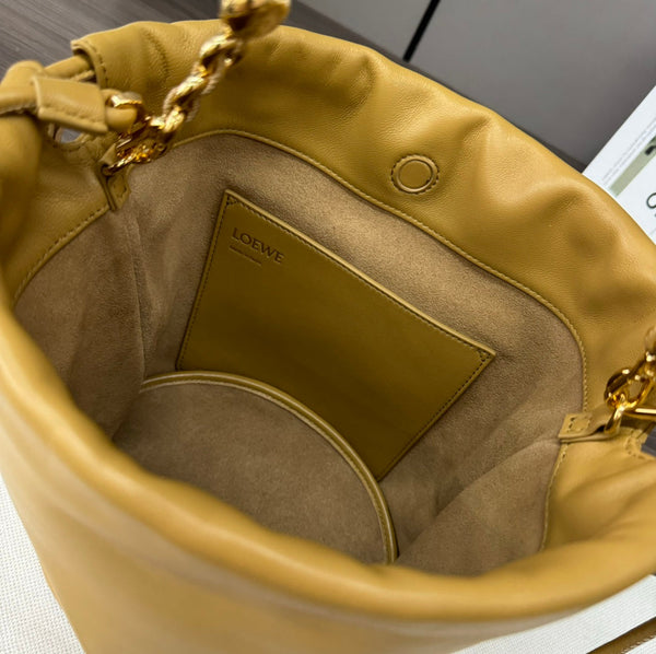 Loewe Flamenco Purse Bucket 32 Gold Lambskin Ghw