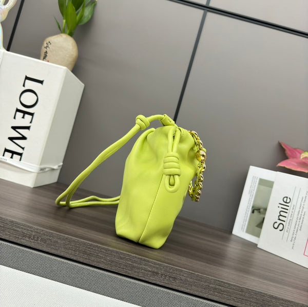 Borsa Loewe Flamenco 23 Lime Agnello Ghw