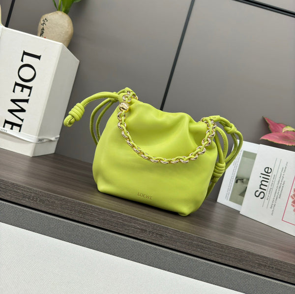 Borsa Loewe Flamenco 23 Lime Agnello Ghw