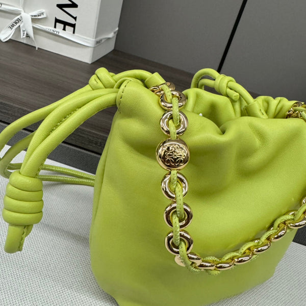 Borsa Loewe Flamenco 23 Lime Agnello Ghw
