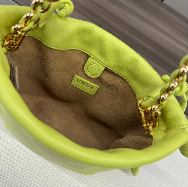 Borsa Loewe Flamenco 23 Lime Agnello Ghw