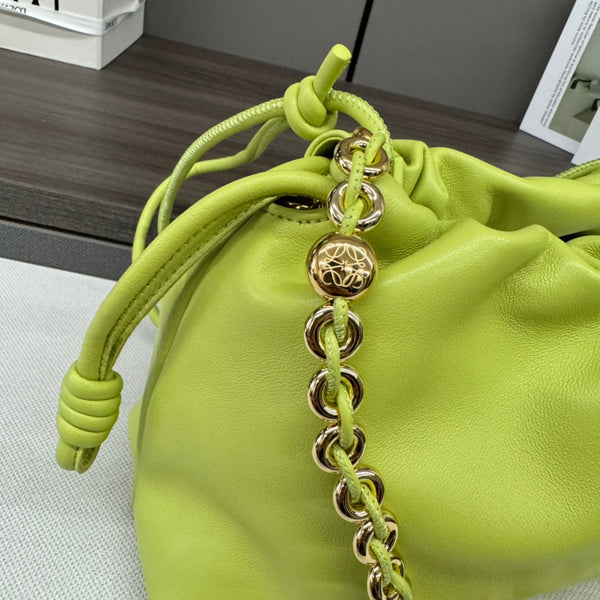 Loewe Flamenco Purse 30 Lime Lambskin Ghw