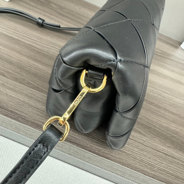 LOE 20 PUFFER GOYA BAG IN BLACK NAPPA LAMBSKIN