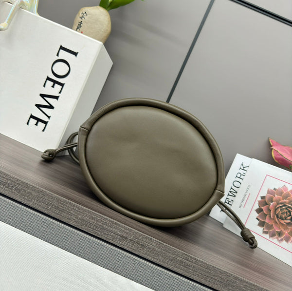 Loewe Flamenco Purse Bucket 32 Olive Lambskin Ghw