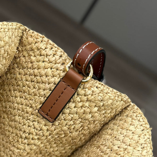 Loew Font Tote 24cm Beige Raffia