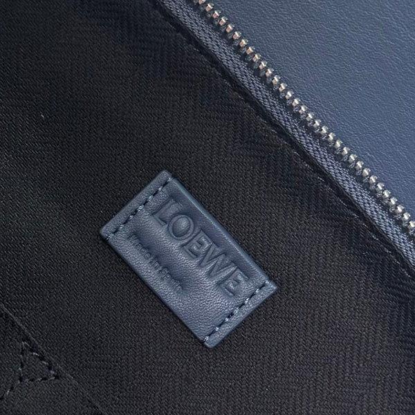 Loew Puzzle Edge Large Bag 33cm Indigo Dye Calfskin