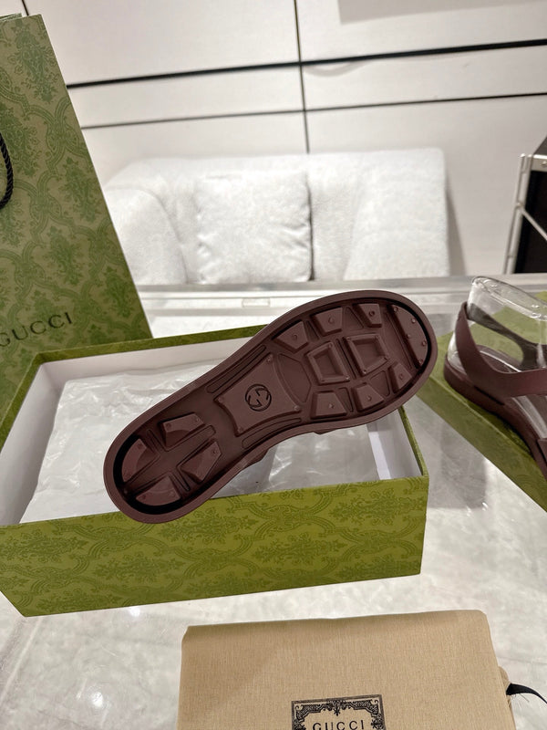 GC 25 Black Double G Sandal bordeaux Rubber 292436