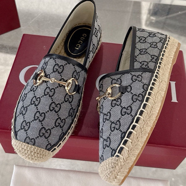 GC 2025 Espadrille With Horsebit Black Canvas 292456