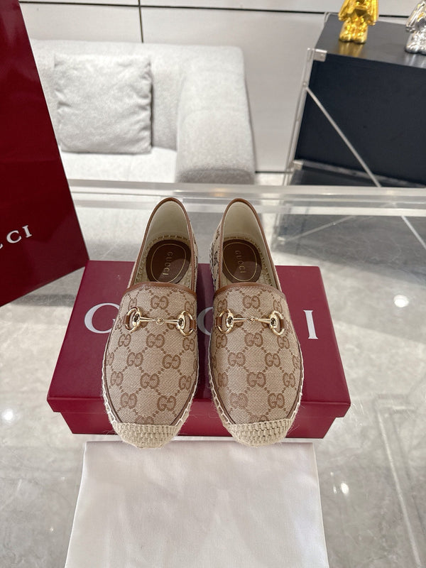 GC 2025 Espadrillas con morsetto in tela marrone 292457