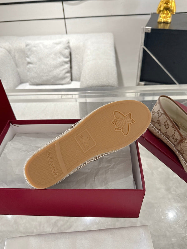 GC 2025 Espadrillas con morsetto in tela marrone 292457