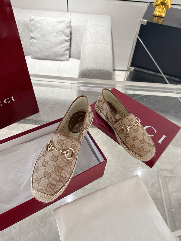 GC 2025 Espadrillas con morsetto in tela marrone 292457