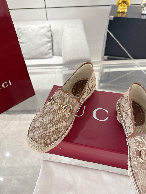 GC 2025 Espadrillas con morsetto in tela marrone 292457