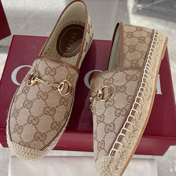 GC 2025 Espadrillas con morsetto in tela marrone 292457