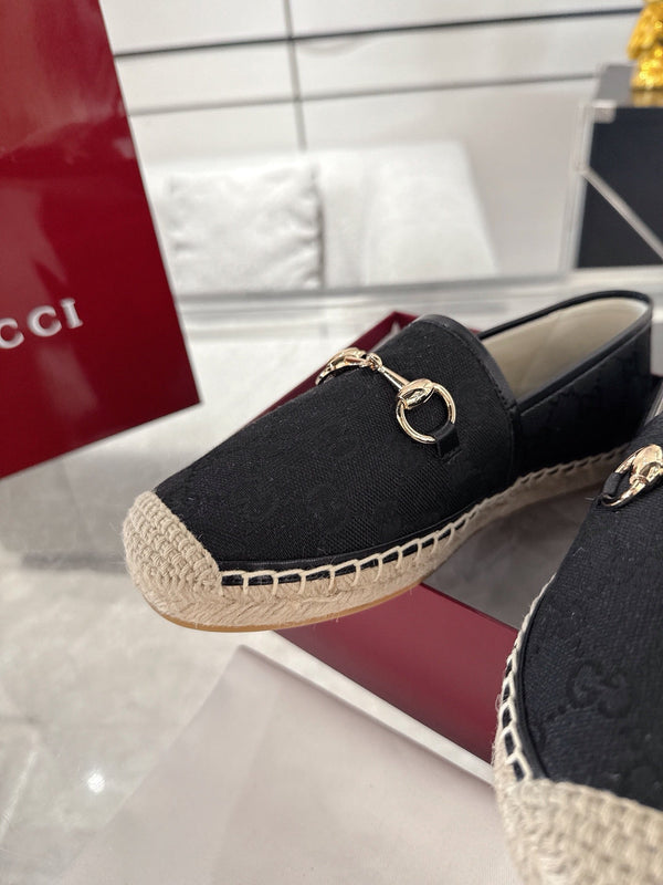 GC 2025 Espadrille With Horsebit Black Canvas 292464