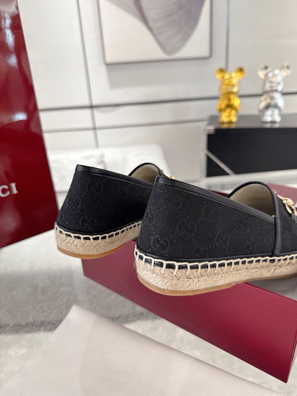 GC 2025 Espadrille With Horsebit Black Canvas 292464