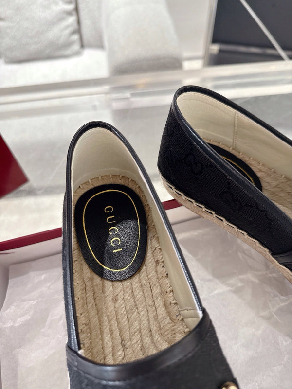 GC 2025 Espadrille With Horsebit Black Canvas 292464