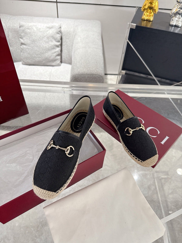 GC 2025 Espadrille With Horsebit Black Canvas 292464