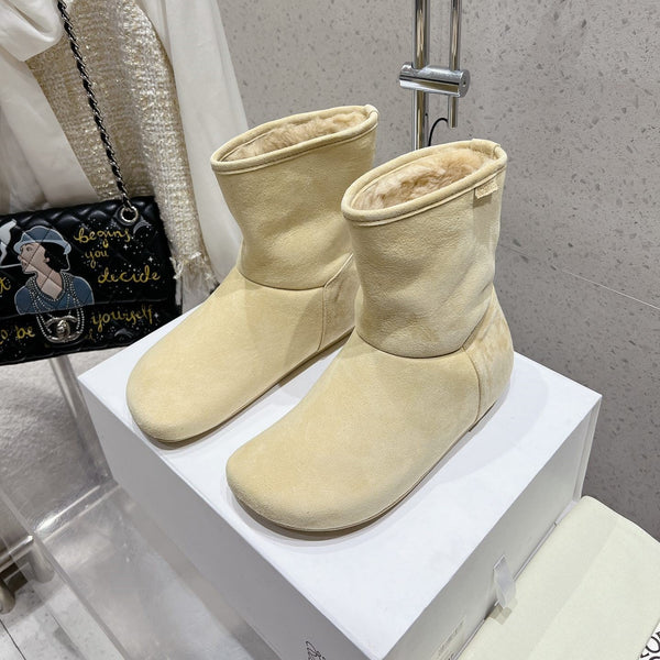 Loewe Lago Boots Butter Milk Suede 435624