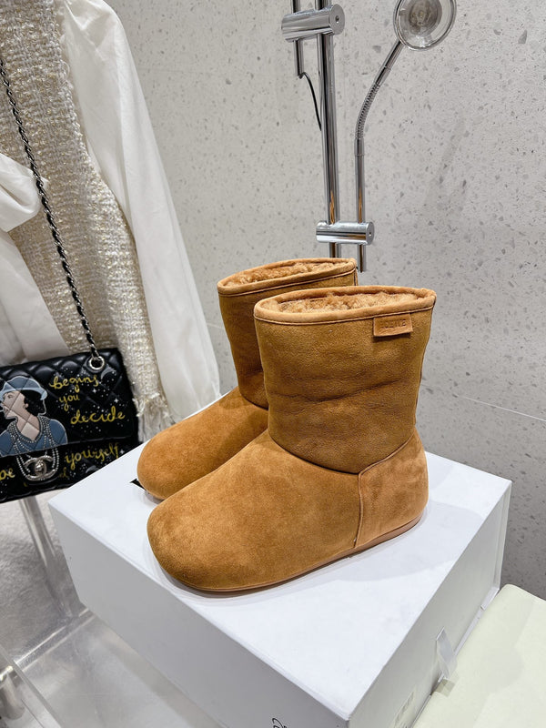 Loewe Lago Boots Brown Suede 435626