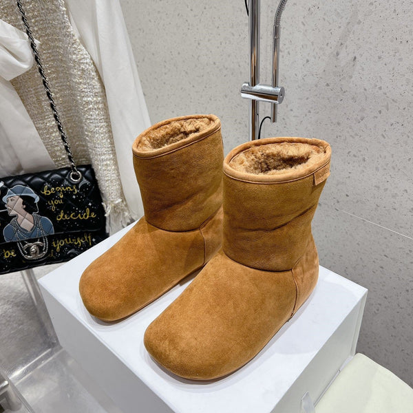 Loewe Lago Boots Brown Suede 435626