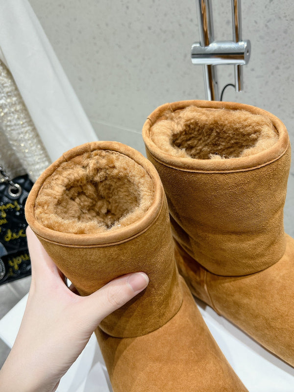 Loewe Lago Boots Brown Suede 435626