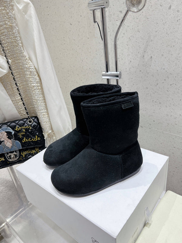 Loewe Lago Boots Black Suede 435627